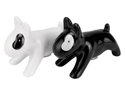 Set Sel Et Poivre Teckel Avec 2 Coquetiers - Céramique, Design Chien - 5 Pièces, Décoration De Cuisine