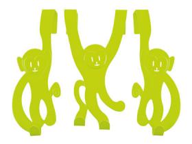 3 Monkey Coat hangers