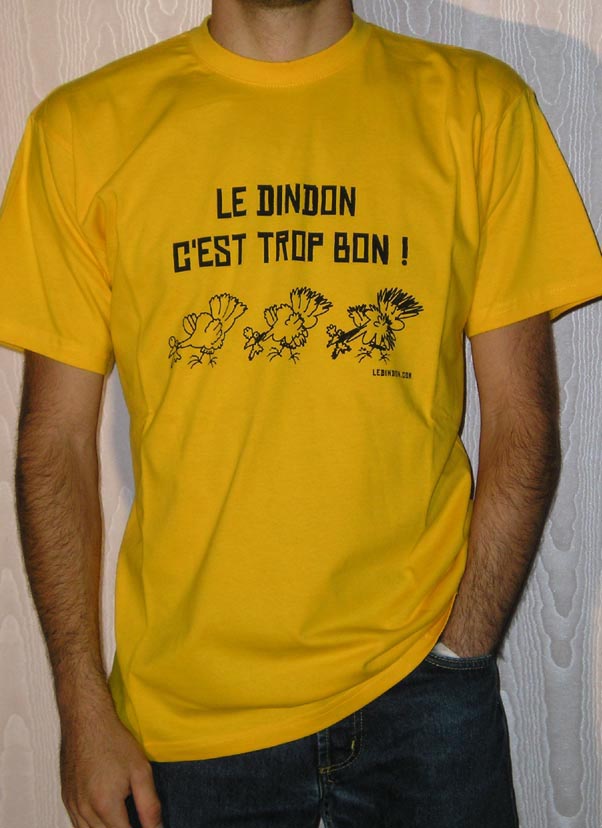 t shirt homme jaune
