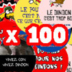 100 stickers au choix