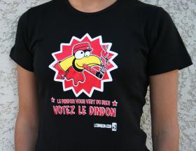 Women's T-shirt 'Votez dindon' - S