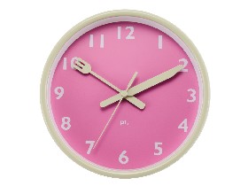 Horloge Assiette rose