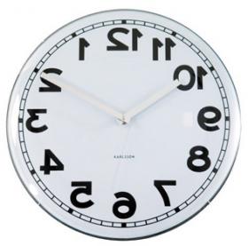 Horloge inversée en noir & blanc