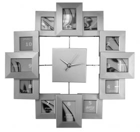 Horloge Photos (argente, 40 cm)