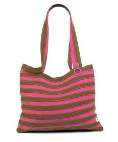 Zip-It Bag (chocolate & pink)