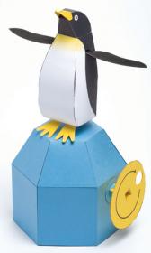 Mechanical paper penguin