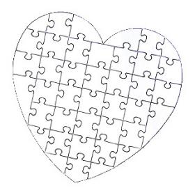 Heart blank puzzle | Games & plush | Le Dindon