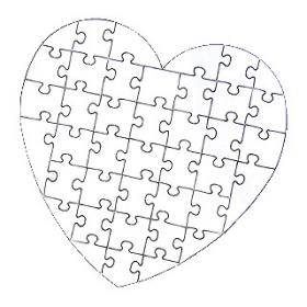 Heart blank puzzle