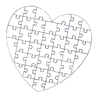 Heart blank puzzle | Games & plush | Le Dindon