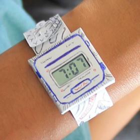 Montre en papier  dcorer