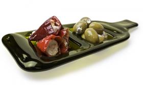 Plat bouteille de vin