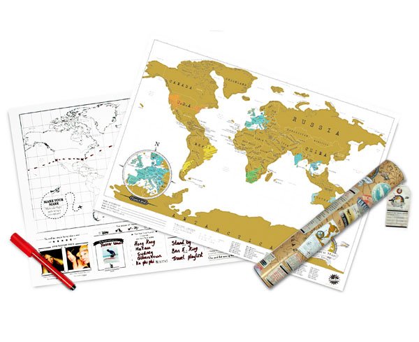 Totalcadeau - Mappemonde Planisphère des animaux carte du monde à gratter -  Jeux d'adresse - Rue du Commerce