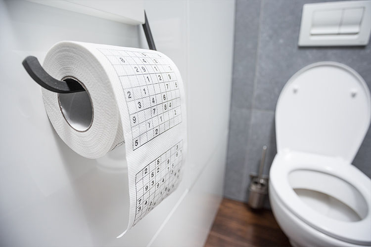 Numéro Drôle Sudoku Papier Toilette Imprimé Bain Papier Toilette