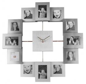 Clock Photos (silver, 30 cm)