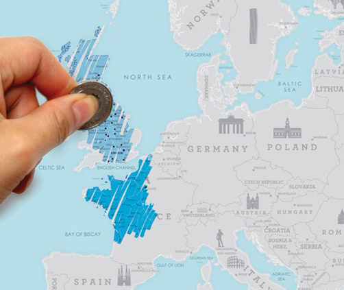 Maps international - Carte à gratter (en anglais) - Scratch map