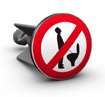 "Do not urinate" Sink plug