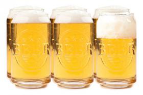 6 verres Canette de bire