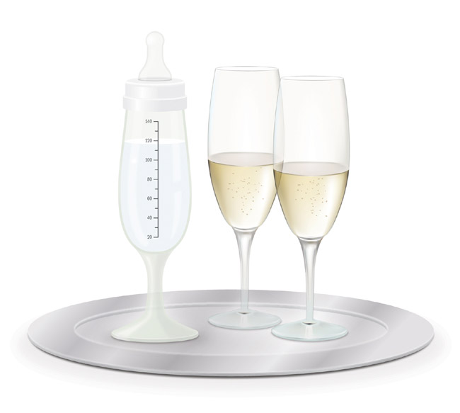 champagne flute baby bottle