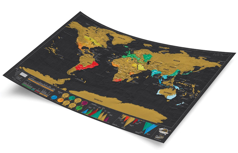 Carte Du Monde à Gratter Version Luxe