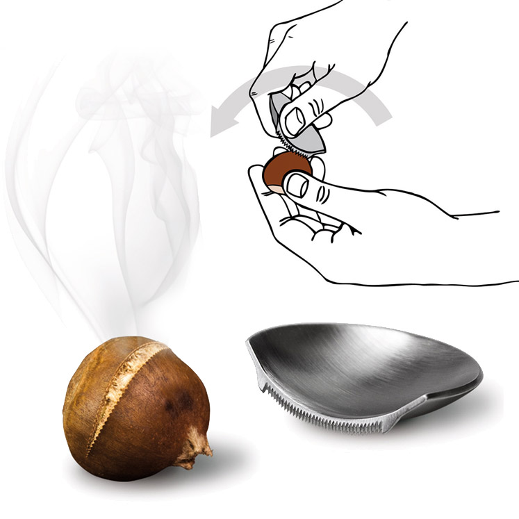 Ouvre-châtaignes Et Noix – Version 2025 Améliorée – Acier Inox 304 – Ergonomique Et Sûr