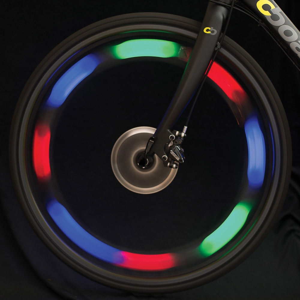 Lumière pour rayon vélo à pile 7 Leds multicolore