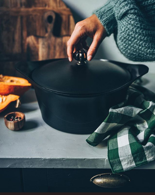 Cookut Multifunction Dutch Oven with Pot Holders, 24cm, Blue