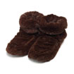 Chaussons bouillotte (bottes chocolat)